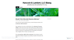 Desktop Screenshot of hancocklambert.wordpress.com