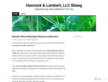 Tablet Screenshot of hancocklambert.wordpress.com