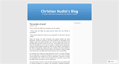 Desktop Screenshot of christiannudist.wordpress.com