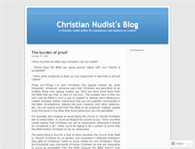 Tablet Screenshot of christiannudist.wordpress.com