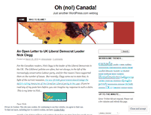 Tablet Screenshot of ohnocanada.wordpress.com