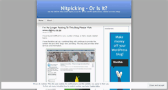 Desktop Screenshot of nitpicking.wordpress.com