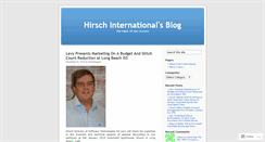 Desktop Screenshot of hirschinternational.wordpress.com