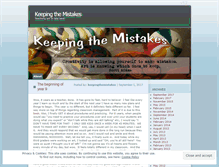 Tablet Screenshot of keepingthemistakes.wordpress.com