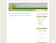 Tablet Screenshot of highplainscamping.wordpress.com