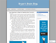 Tablet Screenshot of bryansbrainblog.wordpress.com