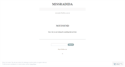 Desktop Screenshot of missradida.wordpress.com
