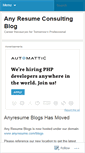 Mobile Screenshot of anyresumeblogs.wordpress.com