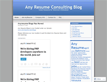 Tablet Screenshot of anyresumeblogs.wordpress.com