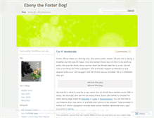 Tablet Screenshot of ebonythefosterdog.wordpress.com