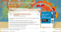 Desktop Screenshot of diariesofateenblonde.wordpress.com