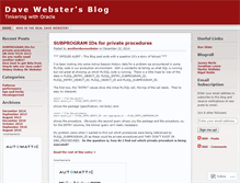 Tablet Screenshot of anotherdavewebster.wordpress.com
