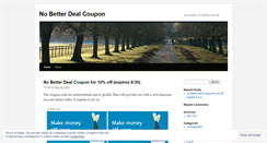 Desktop Screenshot of nobetterdealcoupon.wordpress.com