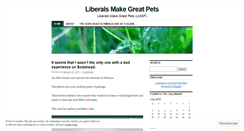Desktop Screenshot of liberalsmakegreatpets.wordpress.com