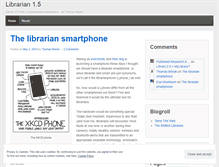 Tablet Screenshot of lib1point5.wordpress.com