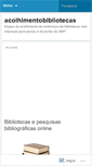 Mobile Screenshot of acolhimentobibliotecas.wordpress.com
