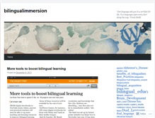Tablet Screenshot of bilingualimmersion.wordpress.com