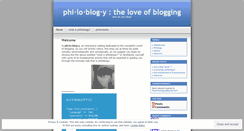 Desktop Screenshot of philoblogy.wordpress.com