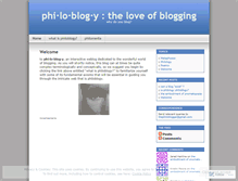 Tablet Screenshot of philoblogy.wordpress.com