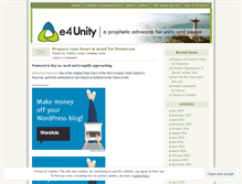 Tablet Screenshot of e4unity.wordpress.com