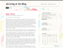 Tablet Screenshot of livingatyes.wordpress.com