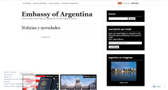 Desktop Screenshot of embassyofargentina.wordpress.com