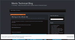 Desktop Screenshot of menlotechnical.wordpress.com