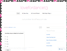 Tablet Screenshot of lovefordance13.wordpress.com