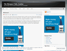 Tablet Screenshot of marqueeclub.wordpress.com