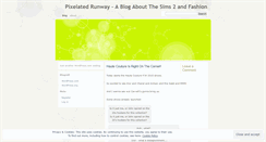 Desktop Screenshot of pixelatedrunway.wordpress.com