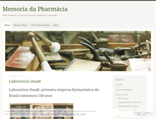 Tablet Screenshot of memoriadapharmacia.wordpress.com