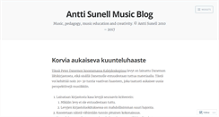 Desktop Screenshot of anttisunellmusic.wordpress.com