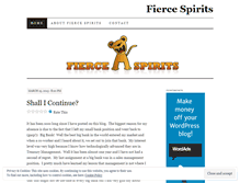 Tablet Screenshot of fiercespirits.wordpress.com