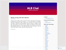 Tablet Screenshot of mlbchat.wordpress.com