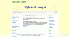 Desktop Screenshot of highlandlawyer.wordpress.com