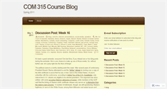 Desktop Screenshot of com315spring2011.wordpress.com