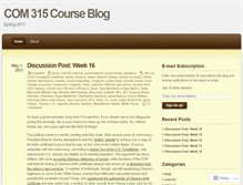 Tablet Screenshot of com315spring2011.wordpress.com