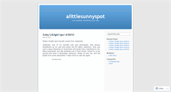 Desktop Screenshot of alittlesunnyspot.wordpress.com