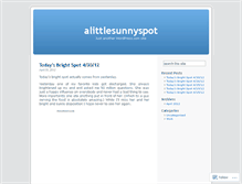 Tablet Screenshot of alittlesunnyspot.wordpress.com