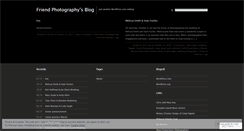 Desktop Screenshot of friendphotography.wordpress.com