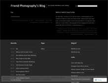 Tablet Screenshot of friendphotography.wordpress.com