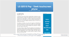 Desktop Screenshot of lggd510pop.wordpress.com