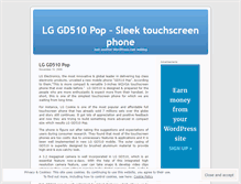 Tablet Screenshot of lggd510pop.wordpress.com