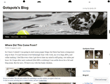 Tablet Screenshot of gotspots.wordpress.com