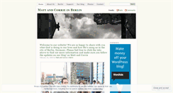 Desktop Screenshot of mattandcorrie.wordpress.com