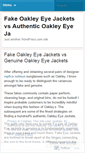 Mobile Screenshot of fakeoakleys401.wordpress.com