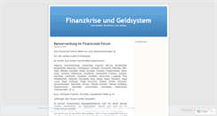 Desktop Screenshot of finanzcrash.wordpress.com