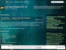 Tablet Screenshot of lastdaysreport.wordpress.com