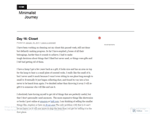 Tablet Screenshot of minimalistjourney.wordpress.com