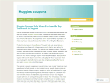 Tablet Screenshot of ahuggiescoupons.wordpress.com